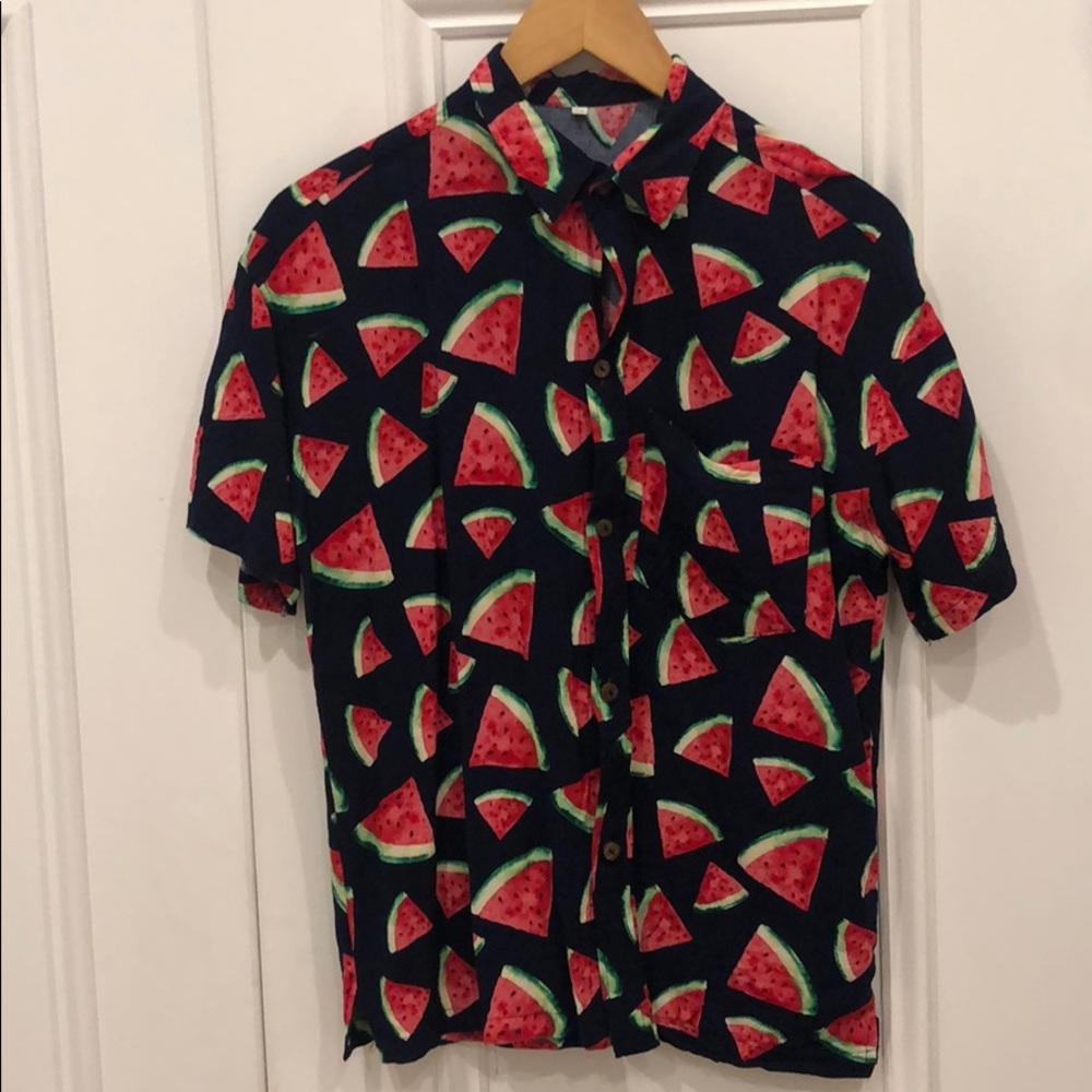 Watermelon Navy Summer shirt (small/med)